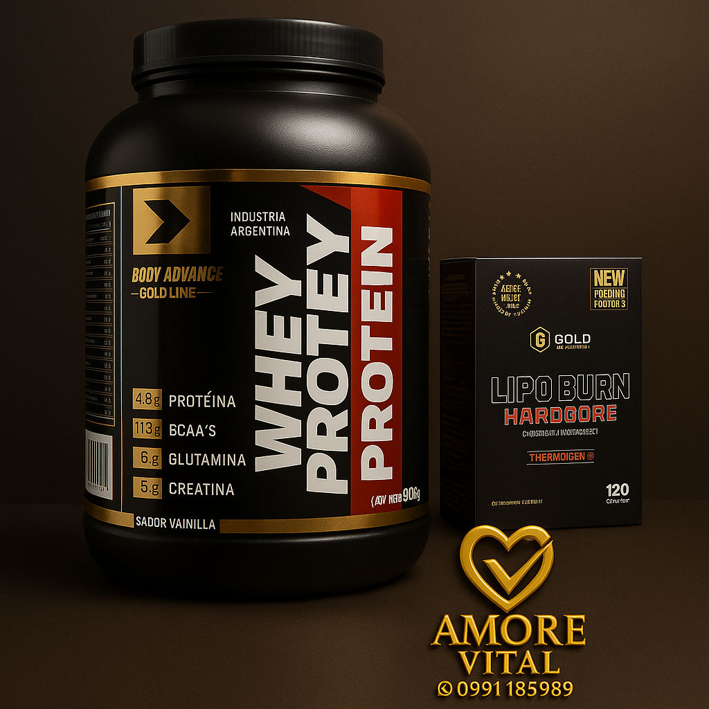 ⭐ Whey Protein + Lipo Burn Hardcore – Combo Fuerza y Definición