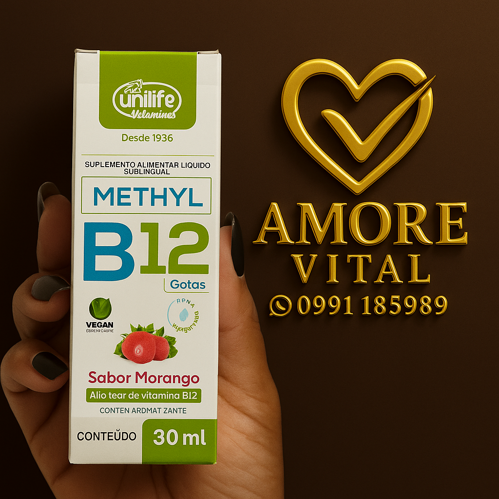 ⭐ Vitamina B12 Sublingual – Methyl B12 (Sabor Morango)