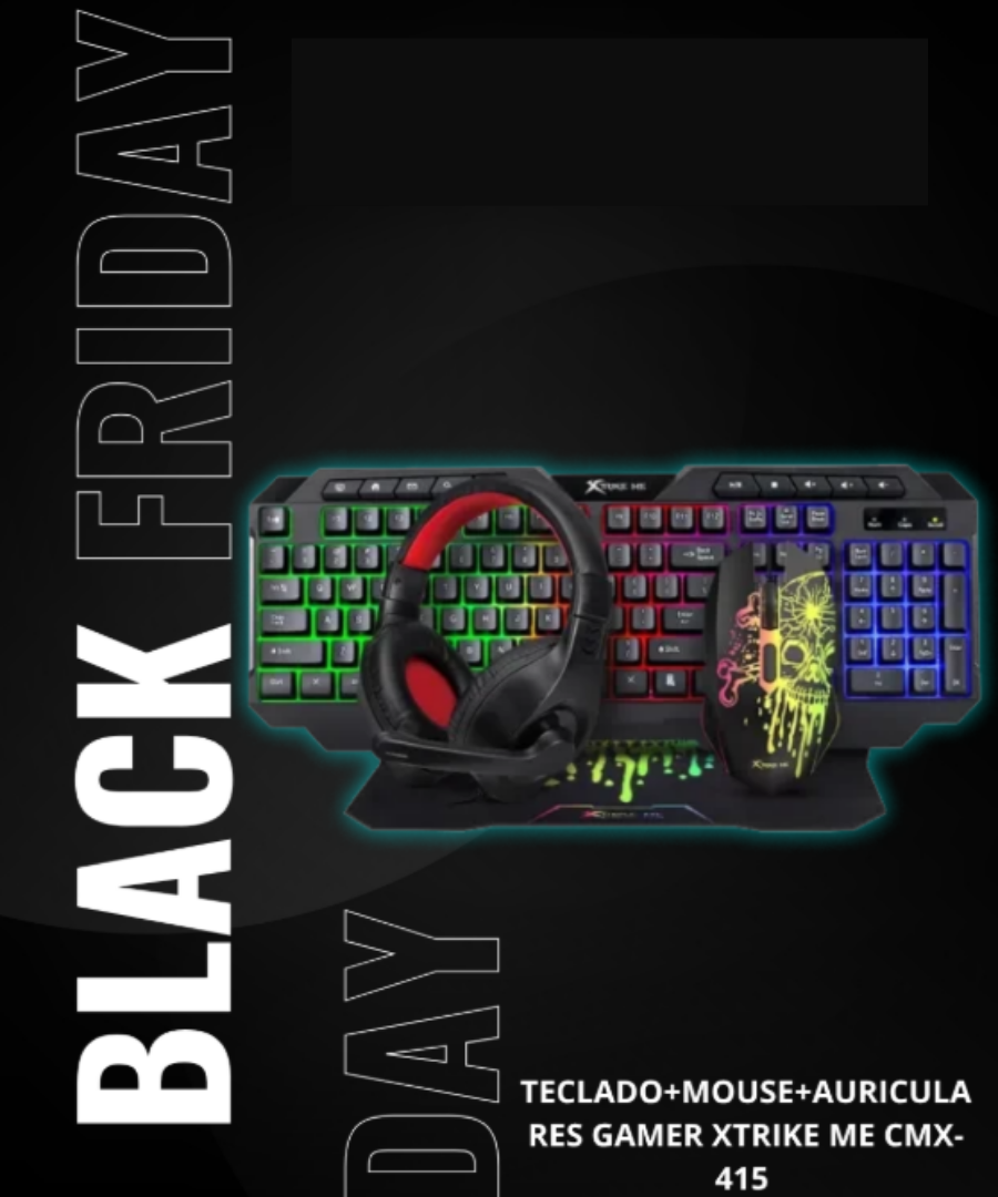 TECLADO+MOUSE+AURICULARES GAMER XTRIKE ME CMX-415