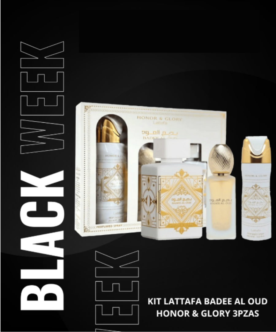 KIT LATTAFA BADEE AL OUD HONOR & GLORY 3PZAS