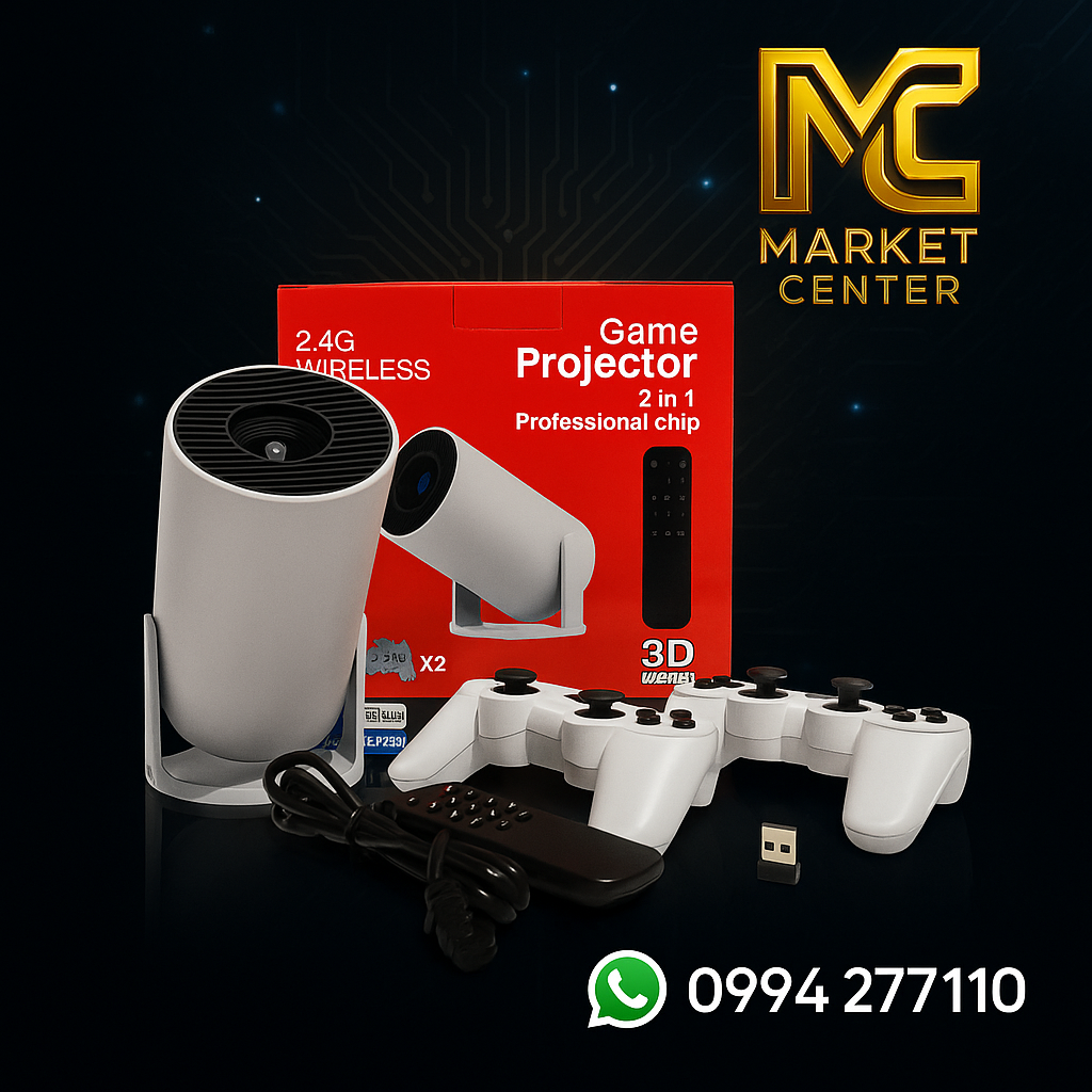 Proyector 2 en 1 + Consola de Juegos – Diversión Total en Casa