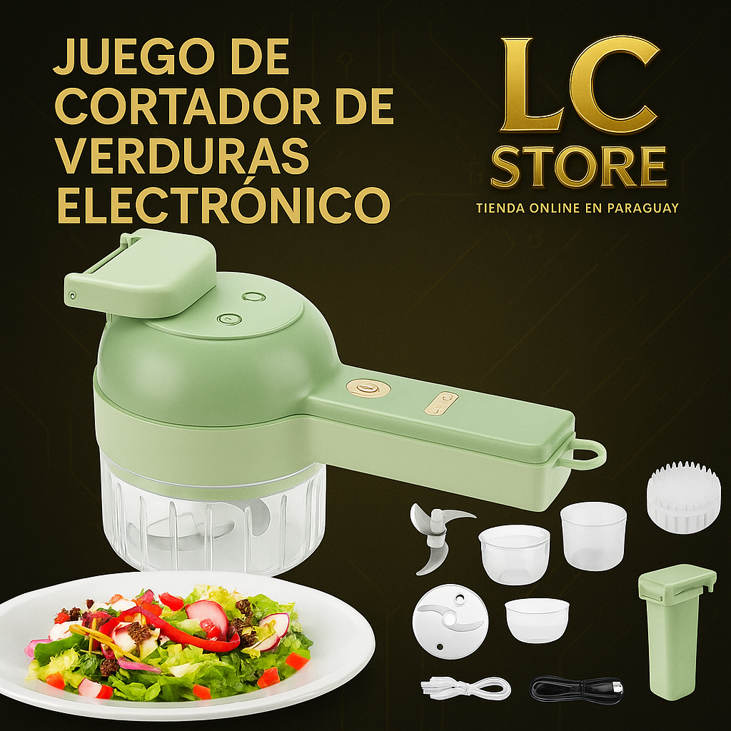 JUEGO DE CORTADOR DE VERDURAS ELECTRONICO