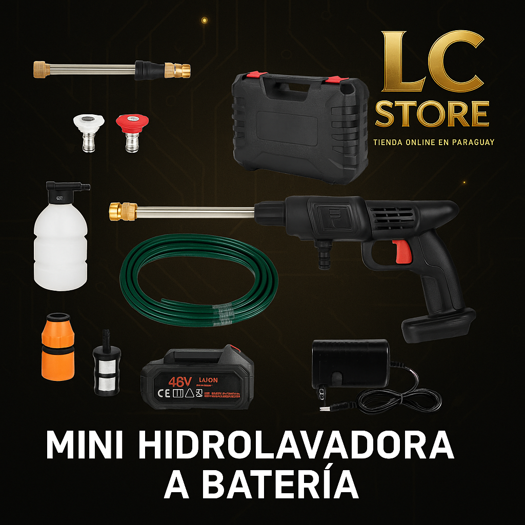 Mini Hidrolavadora a Batería