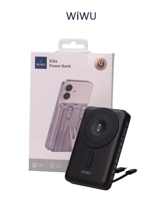 WiWU Elite Power Bank – Carga Inalámbrica Magnética de Alto Rendimiento