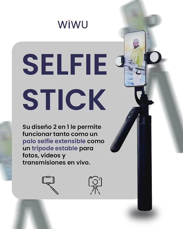 WiWU Selfie Stick 2 en 1