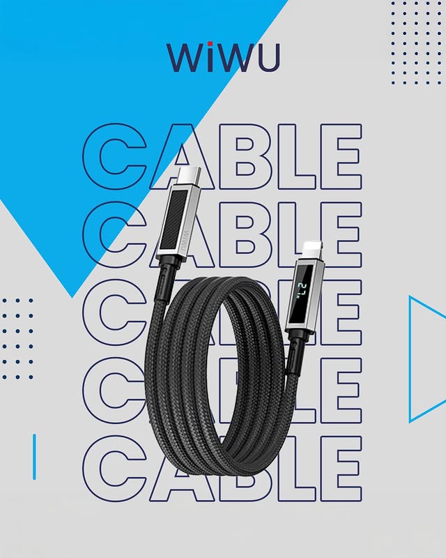 Cable WiWu Premium con Pantalla Digital – Súper Resistente