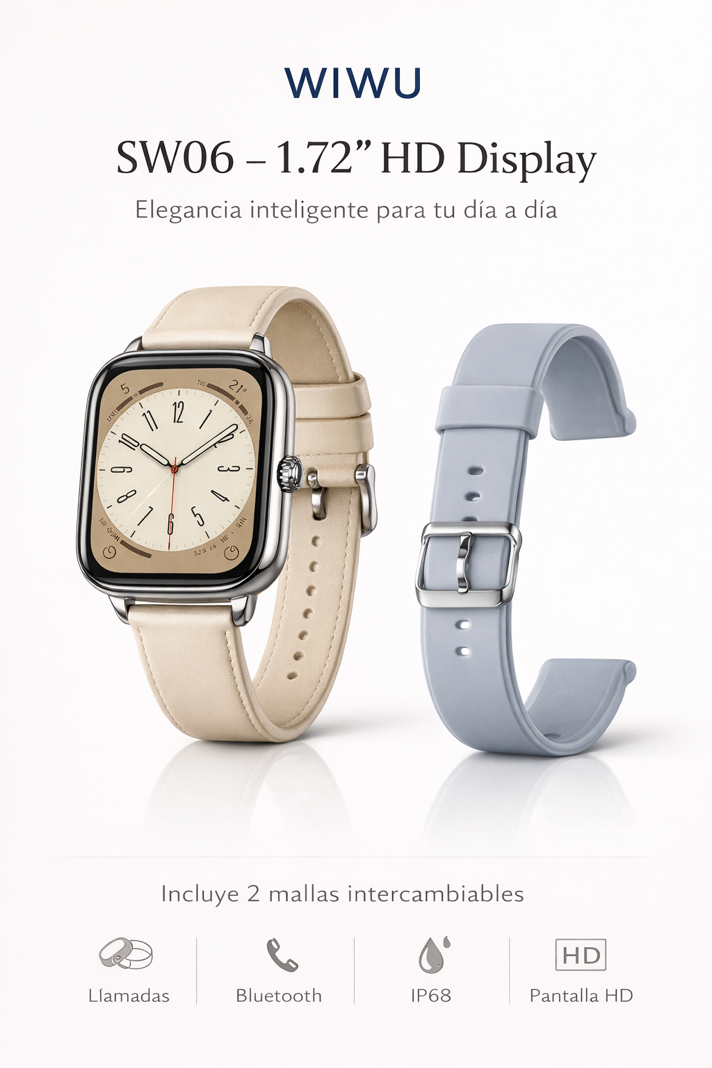 Smartwatch WIWU SW06 – Pantalla Full Touch | Llamadas Bluetooth