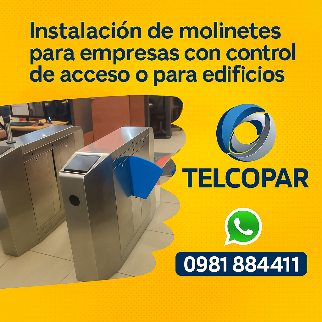 🚪 Instalación de Molinetes con Control de Acceso