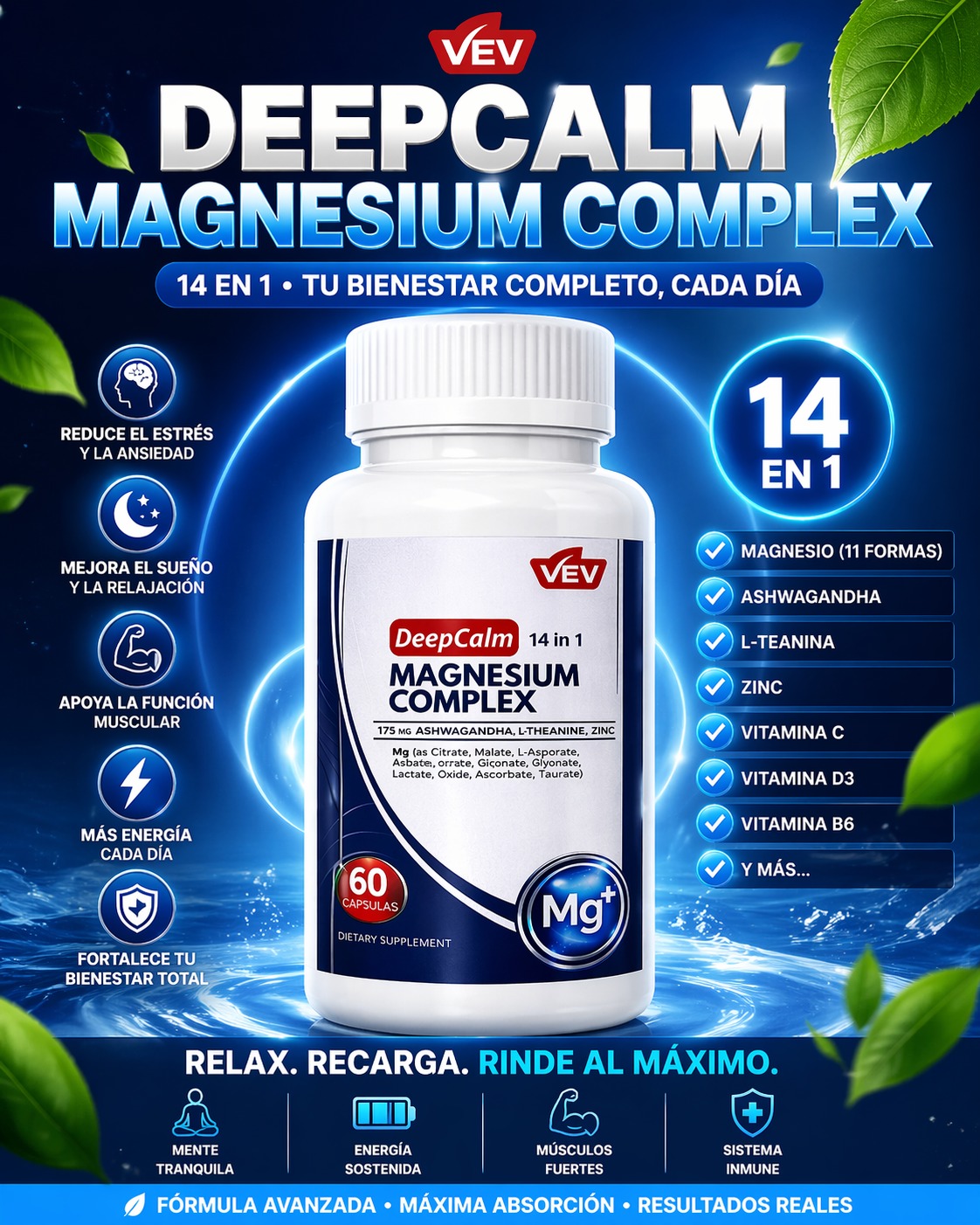 DeepCalm COMPLEJO DE MAGNESIO 14 en 1