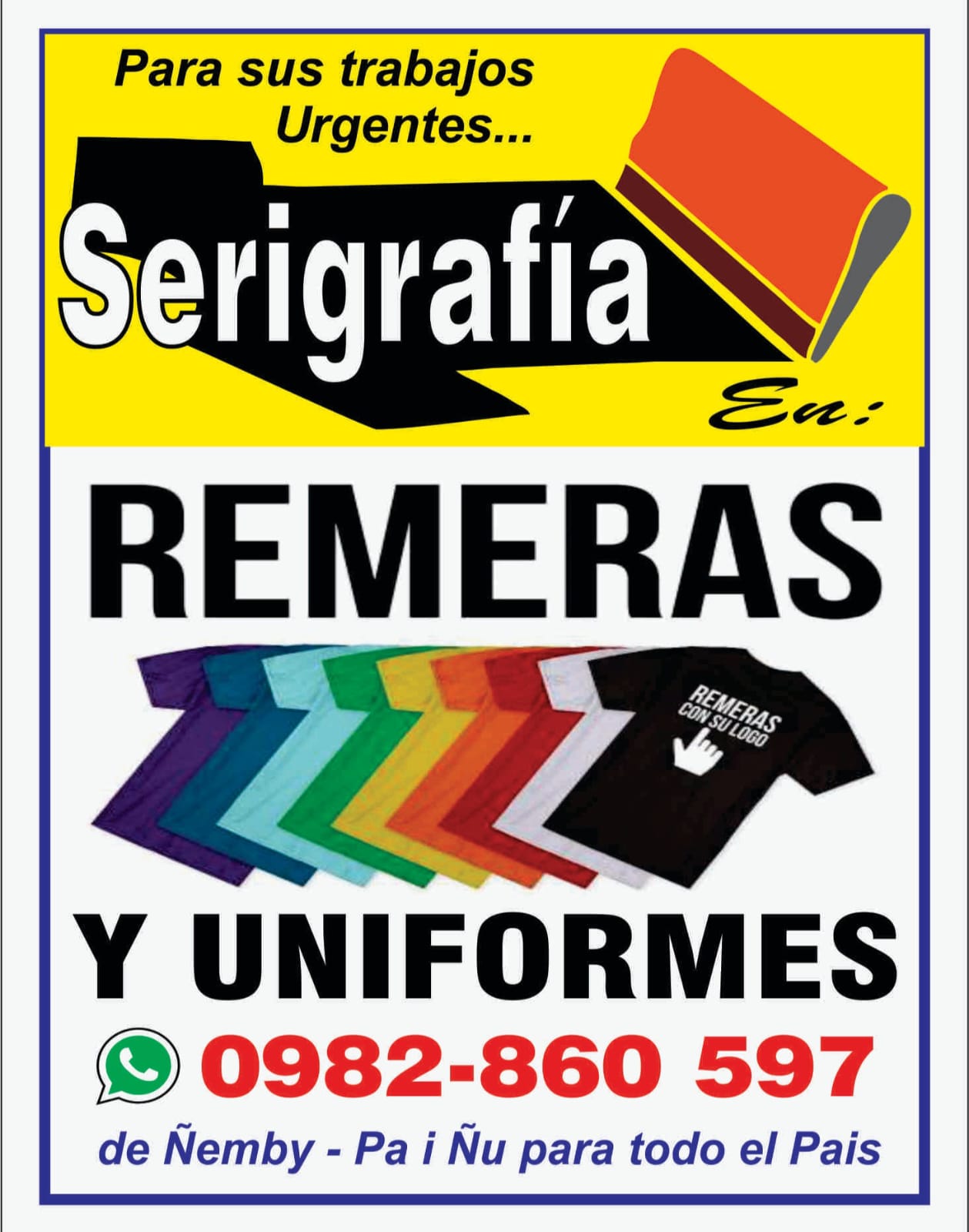 Serigrafía en Remeras y Uniformes – Trabajos Urgentes 👕⚡