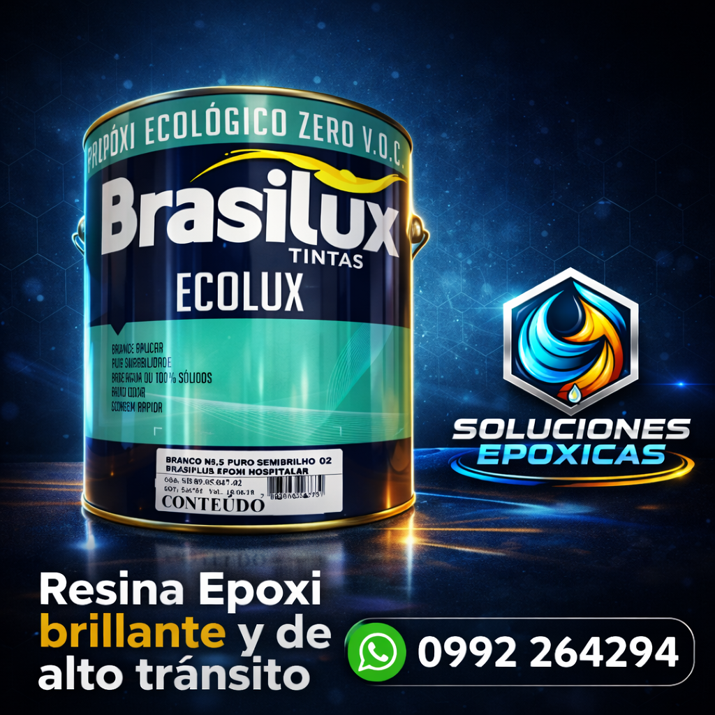 Resina Epóxica Ecológica Brasilux Ecolux – Zero VOC | Alto Tránsito y Alto Brillo
