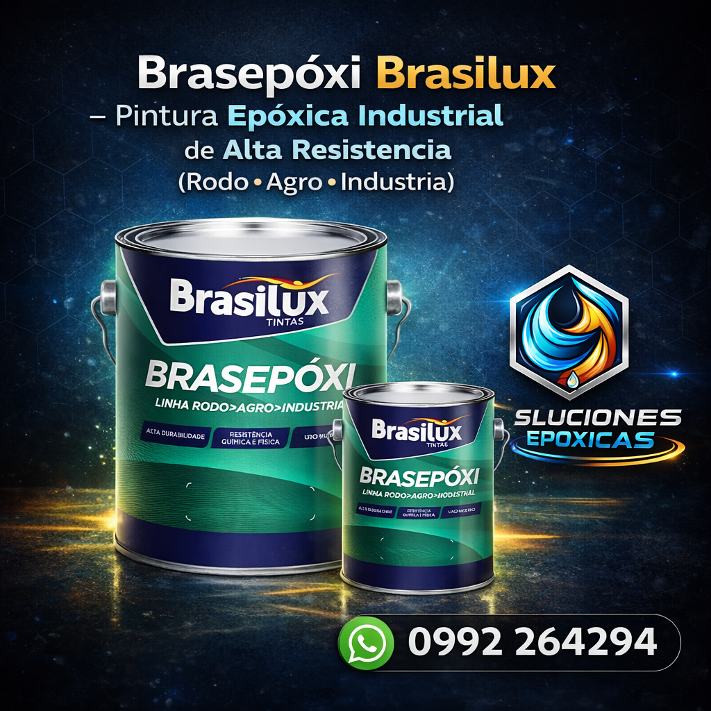 Brasepóxi Brasilux – Pintura Epóxica Industrial de Alta Resistencia (Rodo · Agro · Industria)