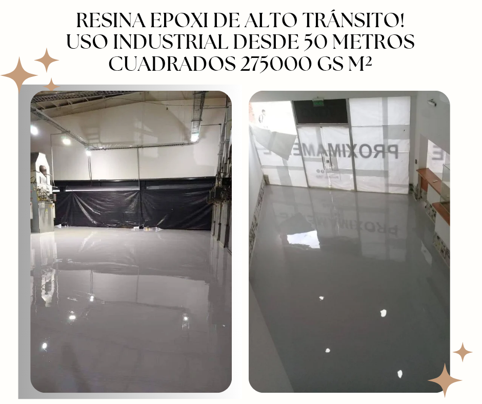 Resina Epoxi de Alto tránsito! uso industrial desde 50 metros cuadrados