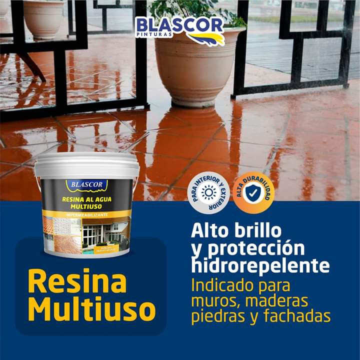 Resina al Agua Multiuso Blascor – Impermeabilizante Hidrorepelente de Alto Brillo