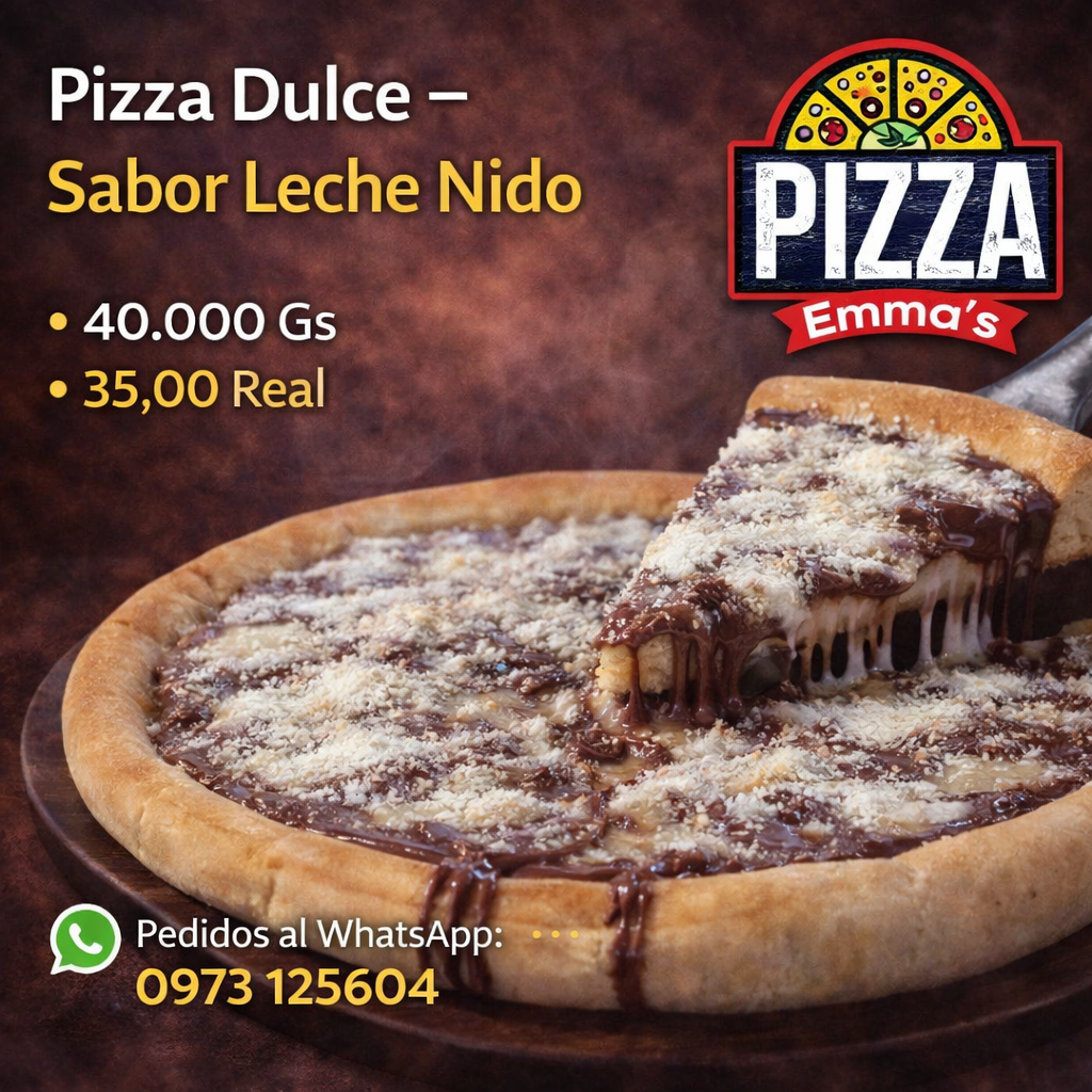 Pizza Dulce - Sabor Leche Nido