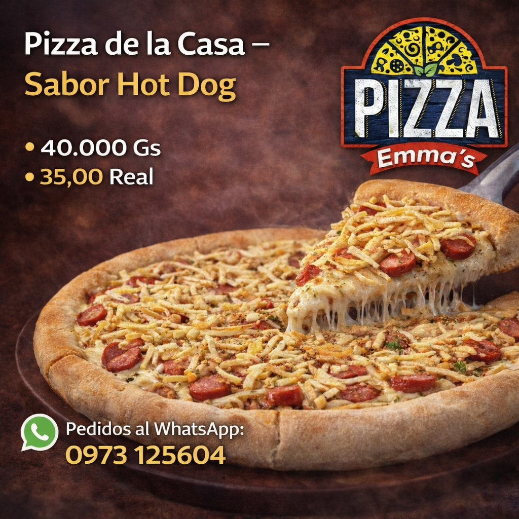 Pizza de la casa - Sabor Hot Dog