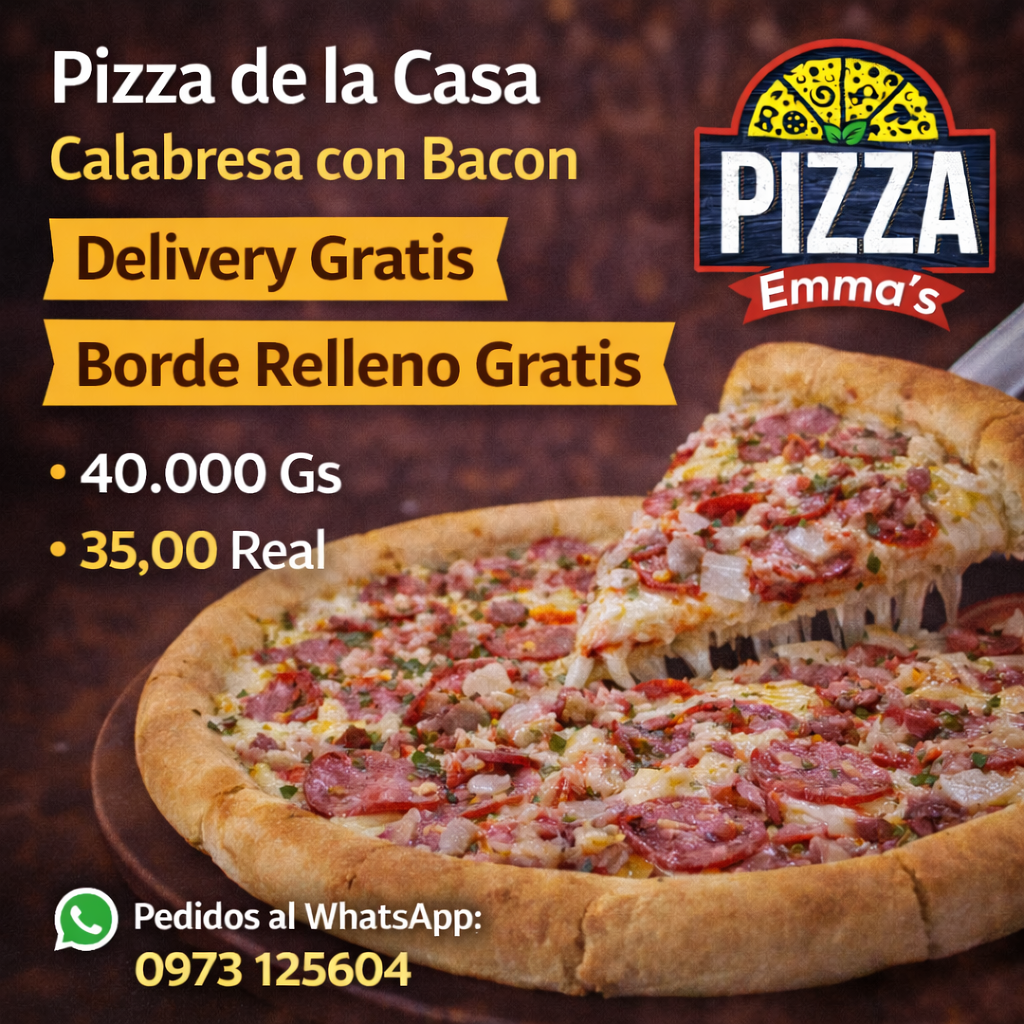 🍕 Pizza de la Casa – Sabor Brasilera