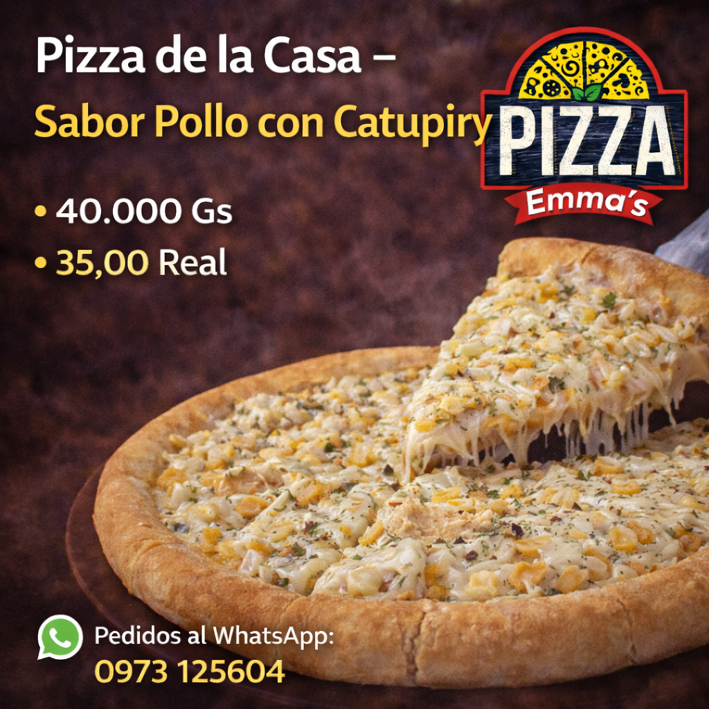 🍕 Pizza de la Casa – Sabor Pollo con Catupiry