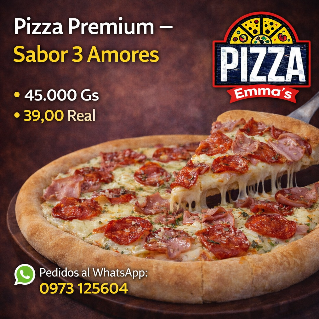 Pizza Premiun - Sabor 3 Amores