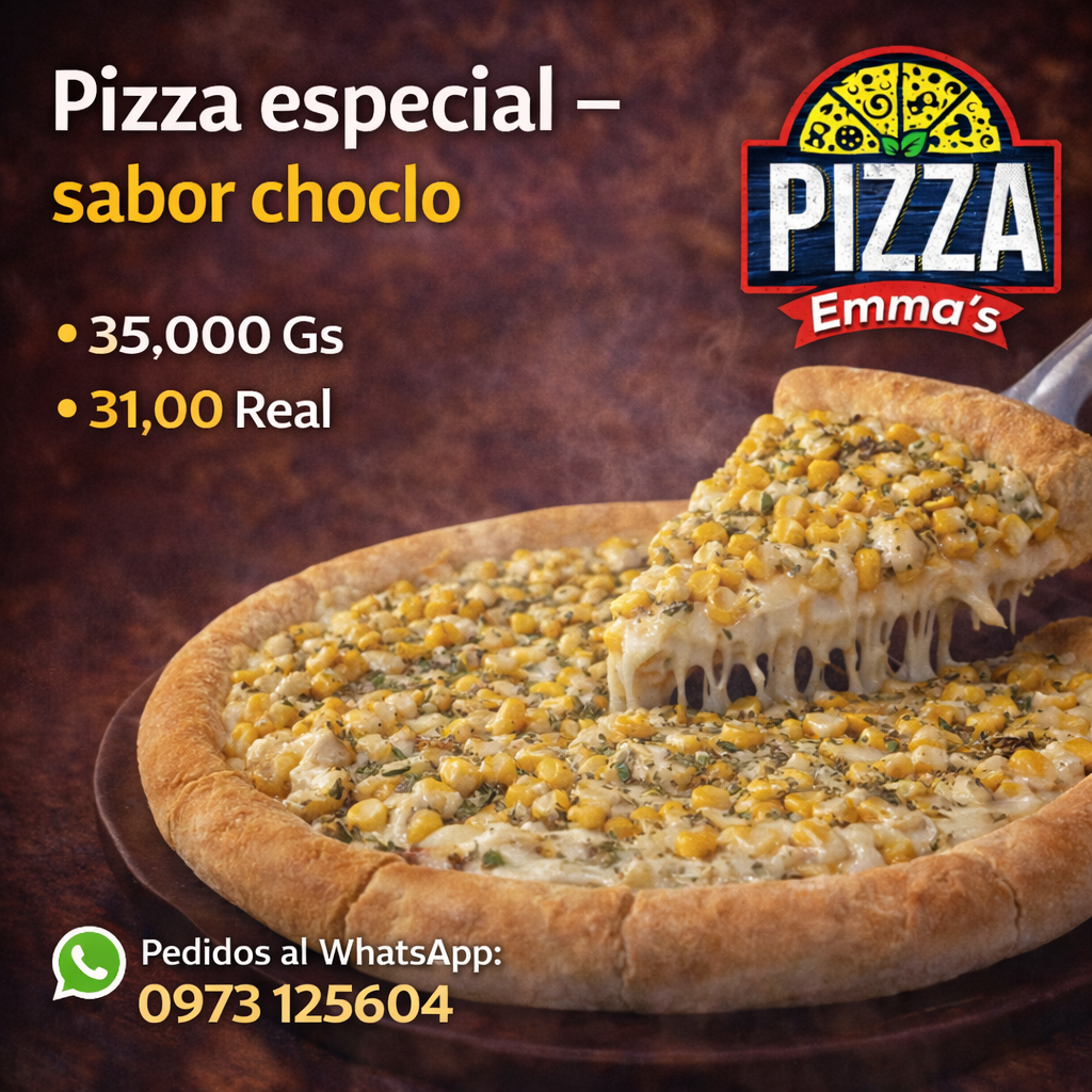 Pizza especial - sabor choclo
