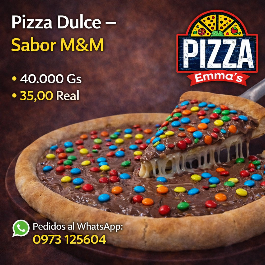 Pizza Dulce - Sabor M&M
