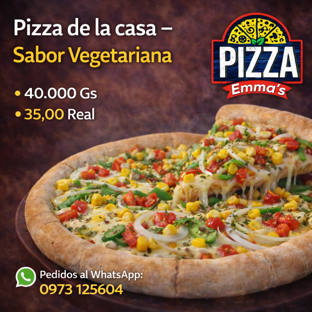 Pizza de la casa – Sabor Vegetariana