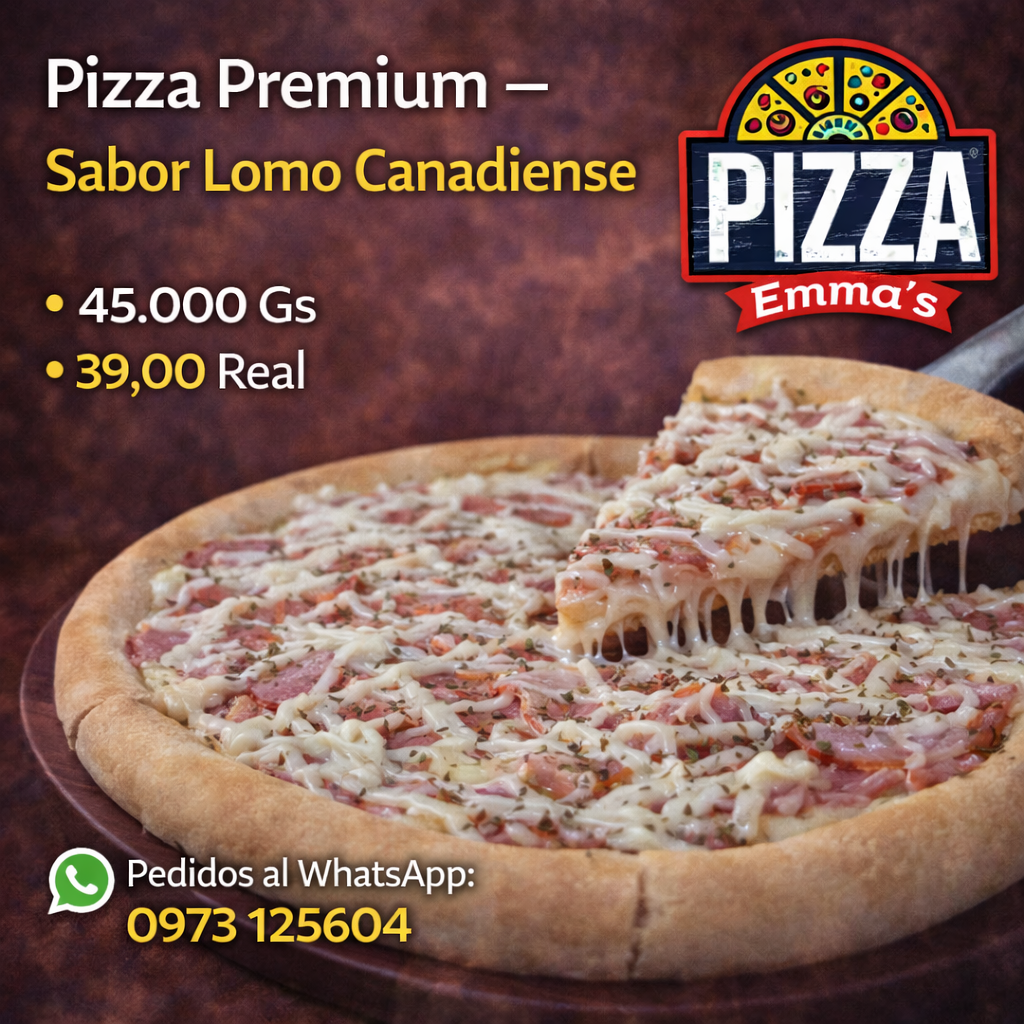 Pizza Premiun- Sabor Lomo Canadiense