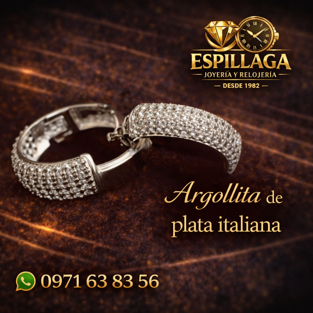 Argollita de Plata Italiana con Zirconias | Elegancia y Brillo Atemporal
