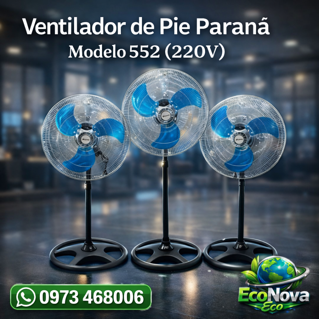 🌬️ Ventilador de Pie Paraná Modelo 552 – Potencia y Frescura Garantizada