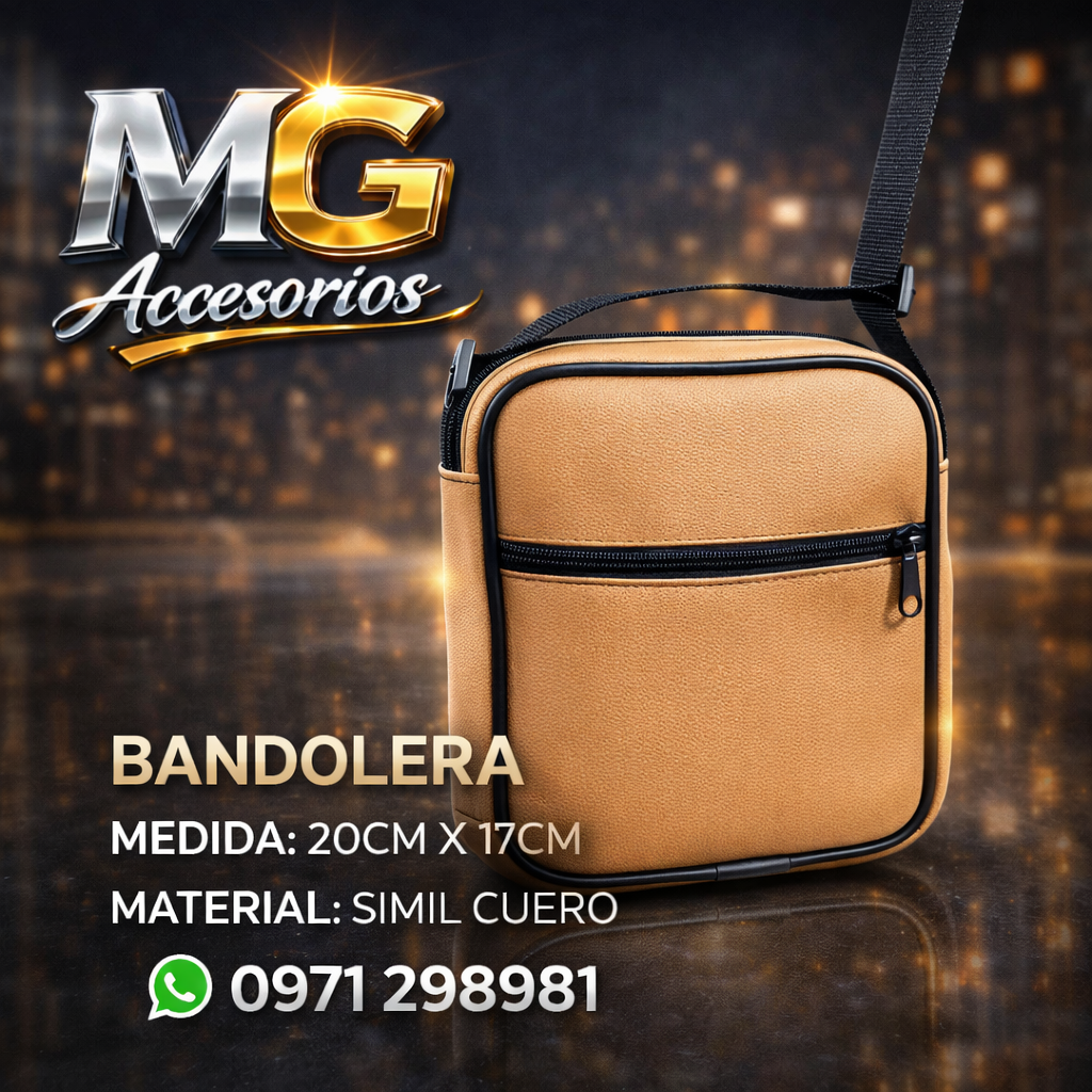 🎒 Bandolera de Simil Cuero – Diseño Moderno y Funcional