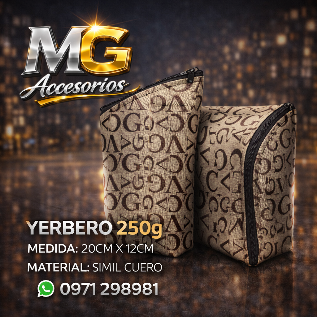 🧉 Yerbero 250g de Simil Cuero – Práctico y Elegante