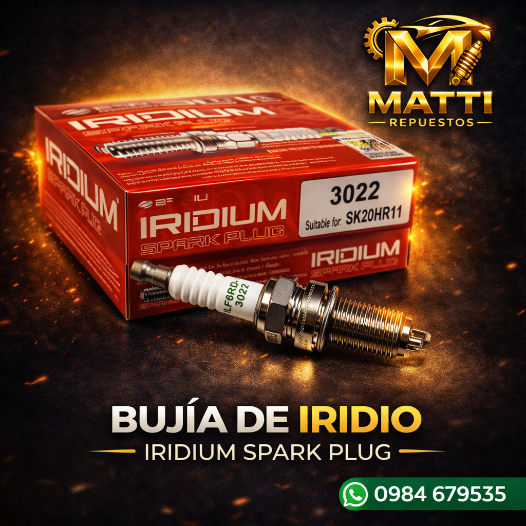 🔥 BUJÍA DE IRIDIO – IRIDIUM SPARK PLUG (SK20HR11 / 3022)