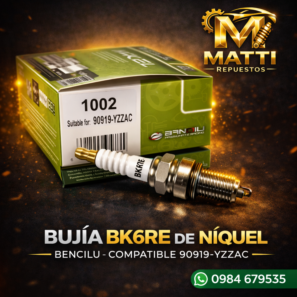 ⚙️ BUJÍA BK6RE DE NÍQUEL – COMPATIBLE 90919-YZZAC