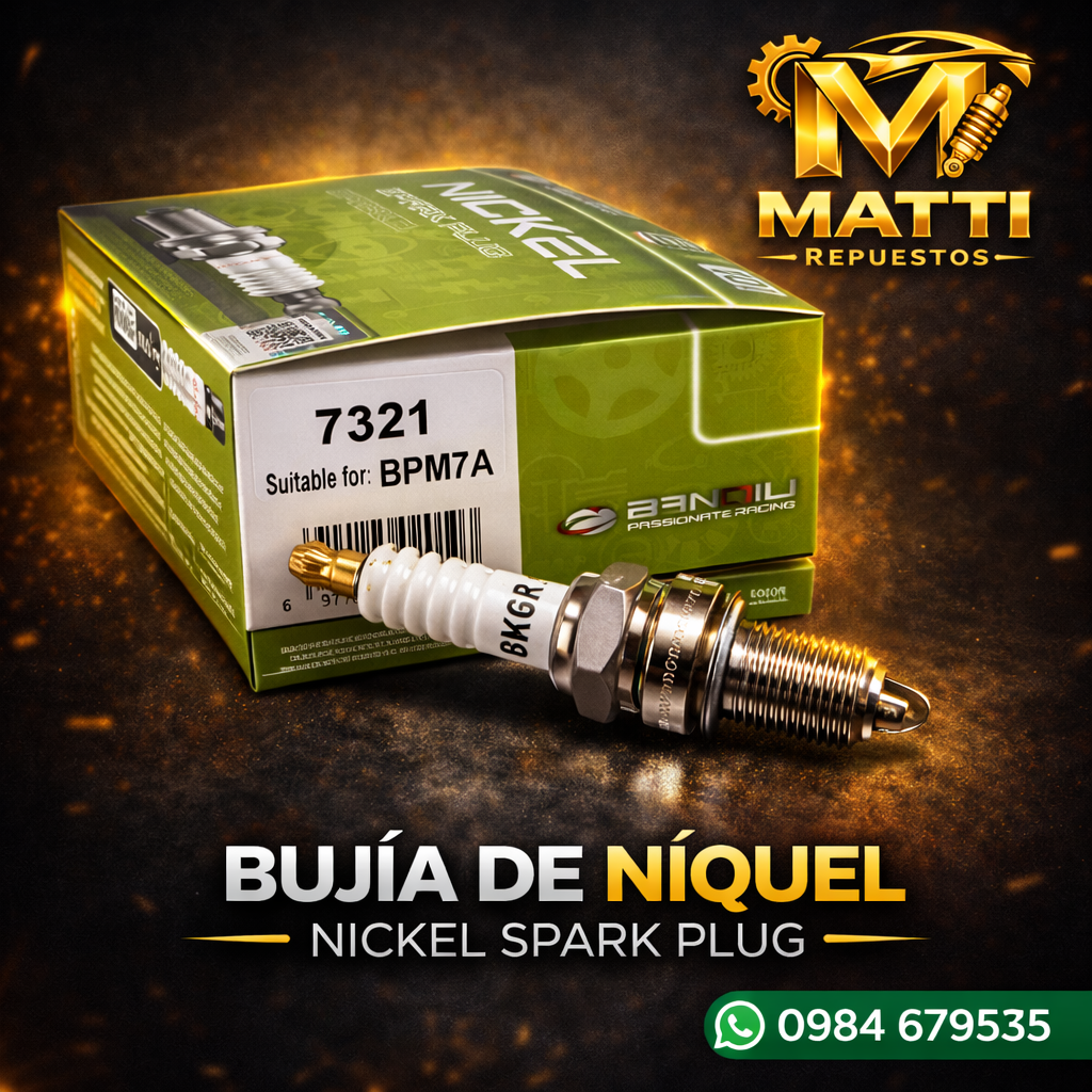 ⚙️ BUJÍA DE NÍQUEL – BPM7A (NICKEL SPARK PLUG)