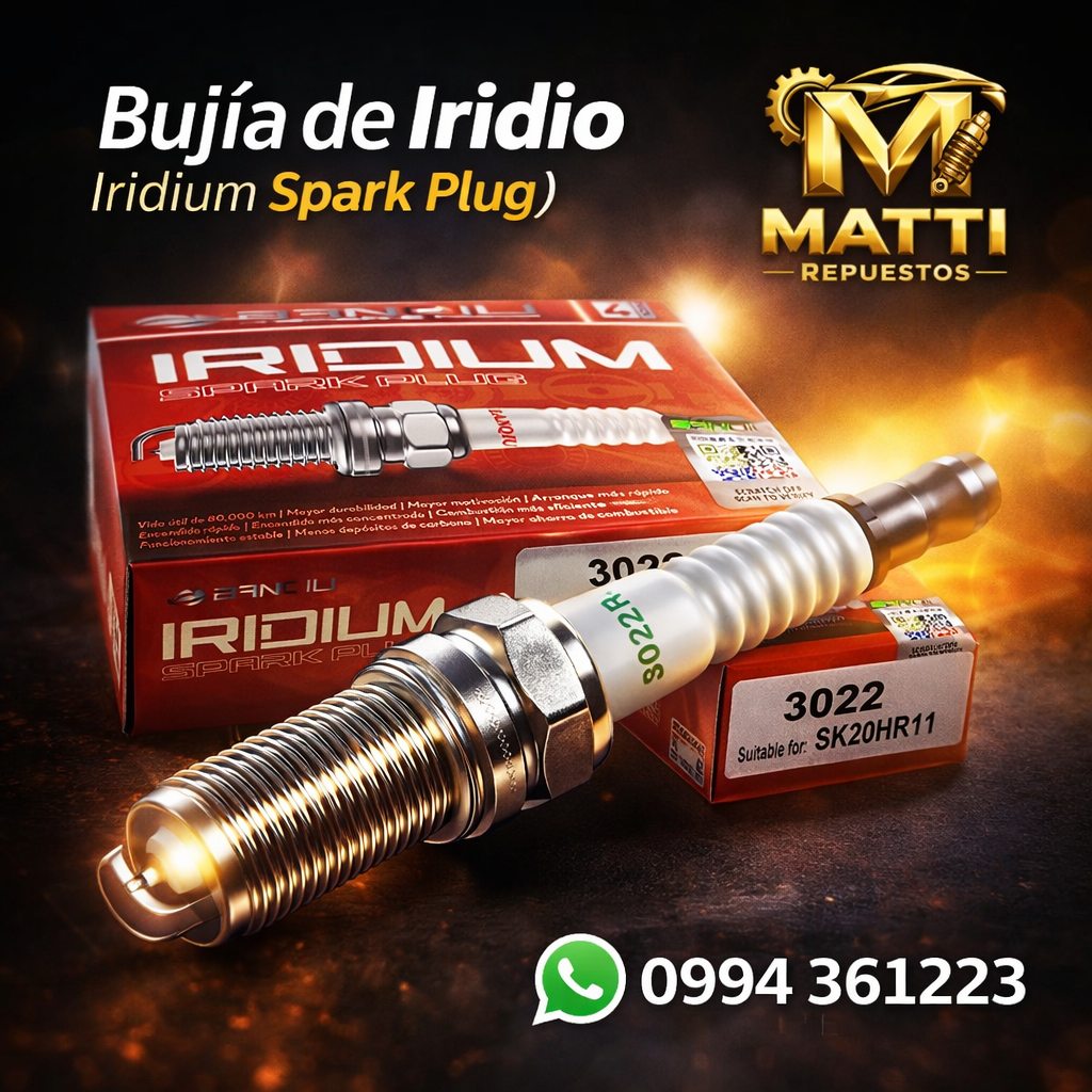 🔥 BUJÍA DE IRIDIO – IRIDIUM SPARK PLUG