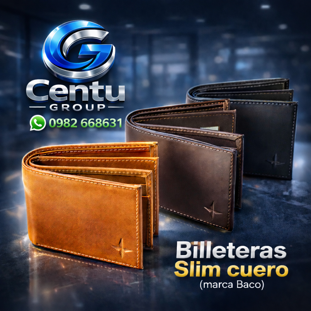 Billeteras Slim de Cuero Baco – Elegancia Compacta 💼
