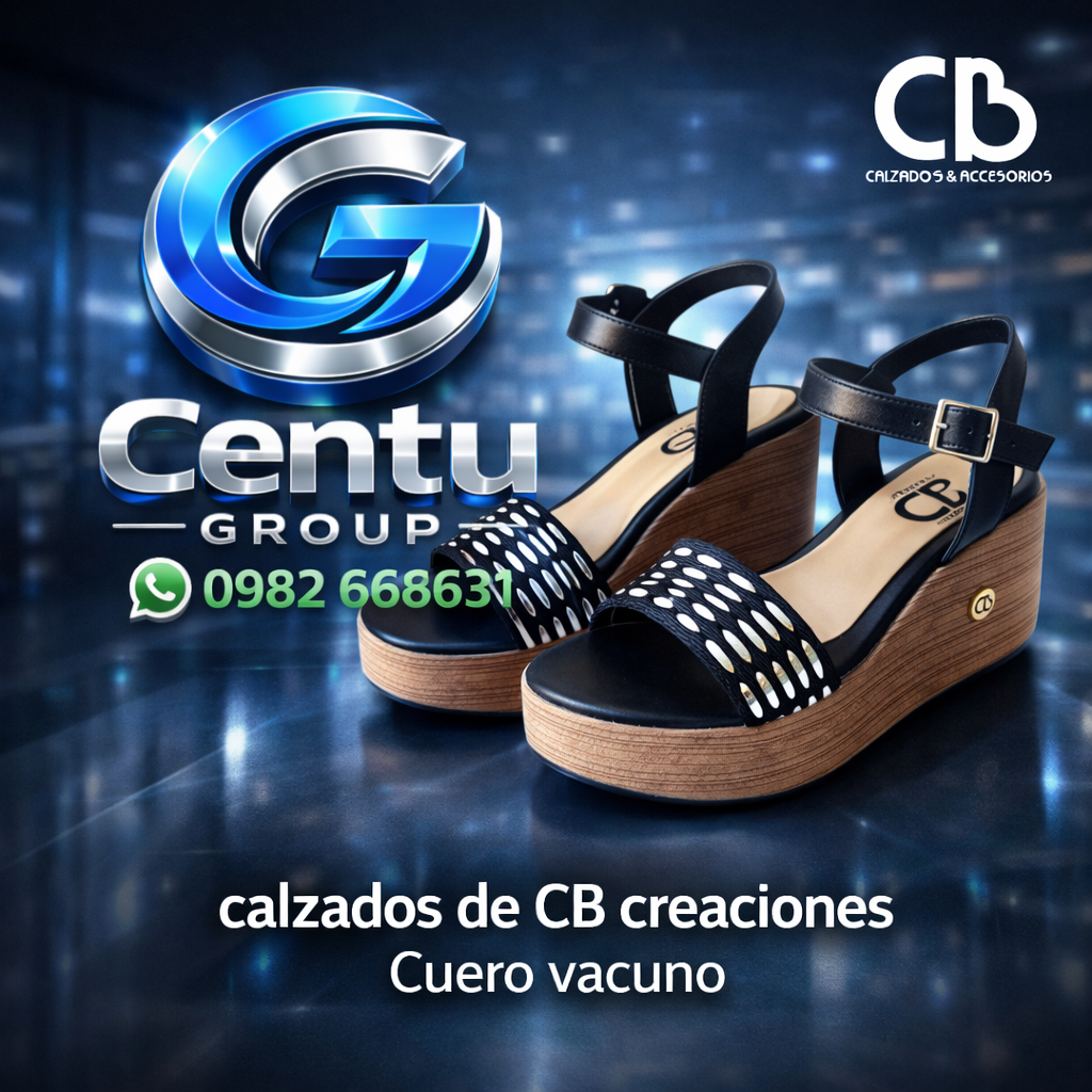 Sandalias CB Creaciones en Cuero Vacuno 🖤👡