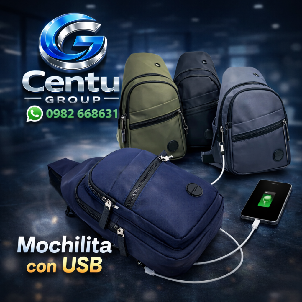 Mochilita con USB – Comodidad, Seguridad y Estilo Urbano 📱✨
