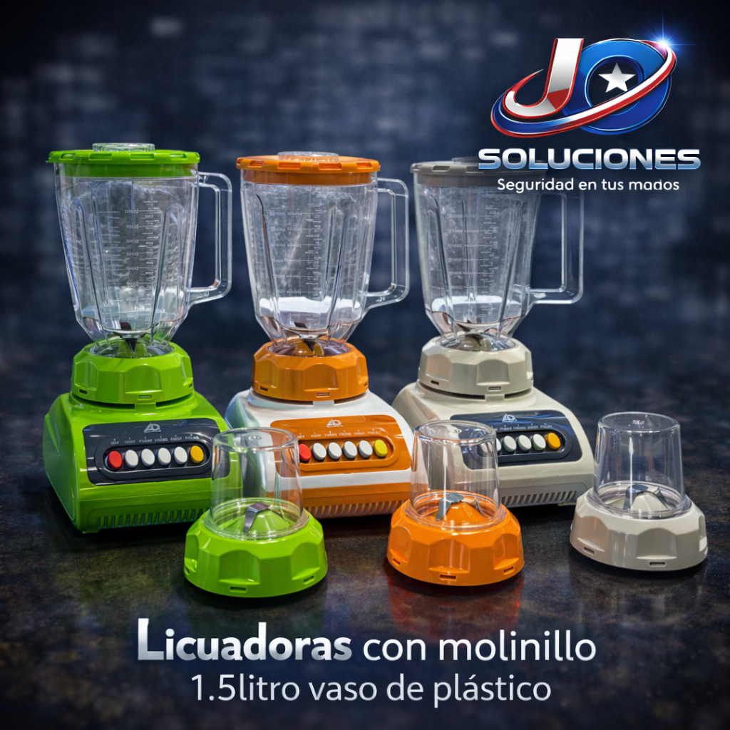 Licuadoras con molinillo 1.5litr vaso de plástico