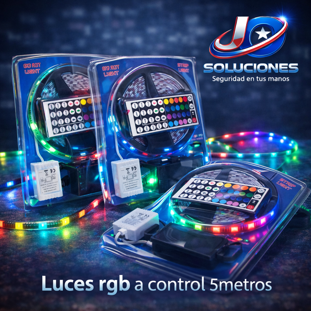 Luces rgb a control 5metros