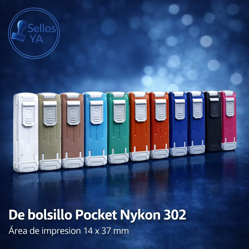 De bolsillo Pocket Nykon 302 - Área de impresión 14 x37 mm