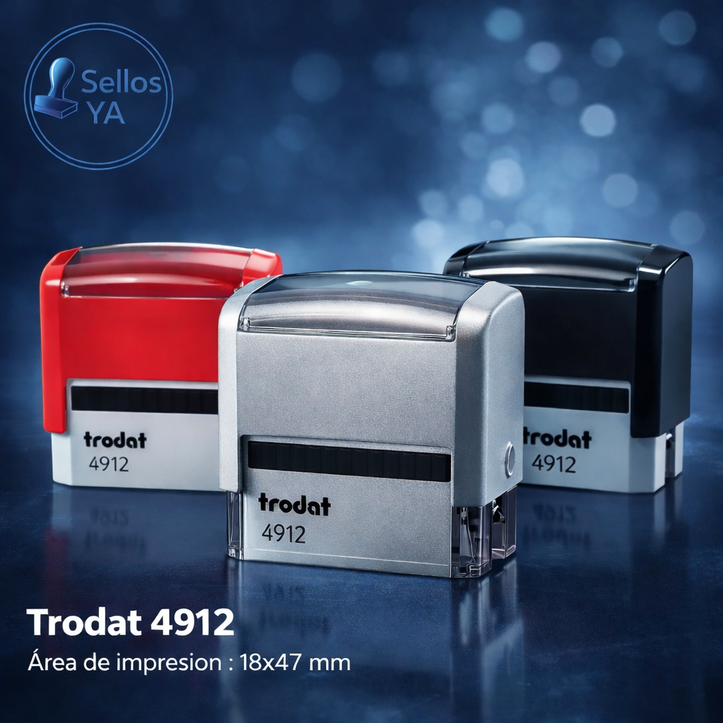 Trodat 4912 - Área de impresión : 18x47 mm