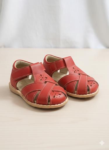 Sandalias Dulce Rojo de cuero vacuno