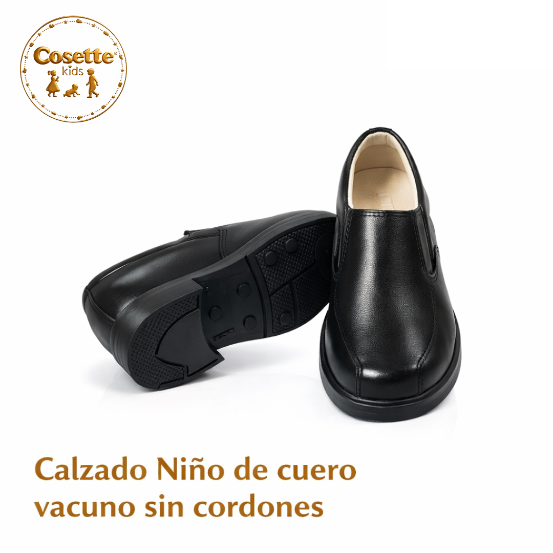 Calzado Niño de cuero vacuno sin cordones