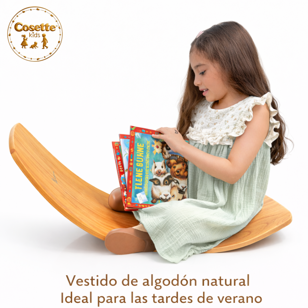 Vestido de algodón natural