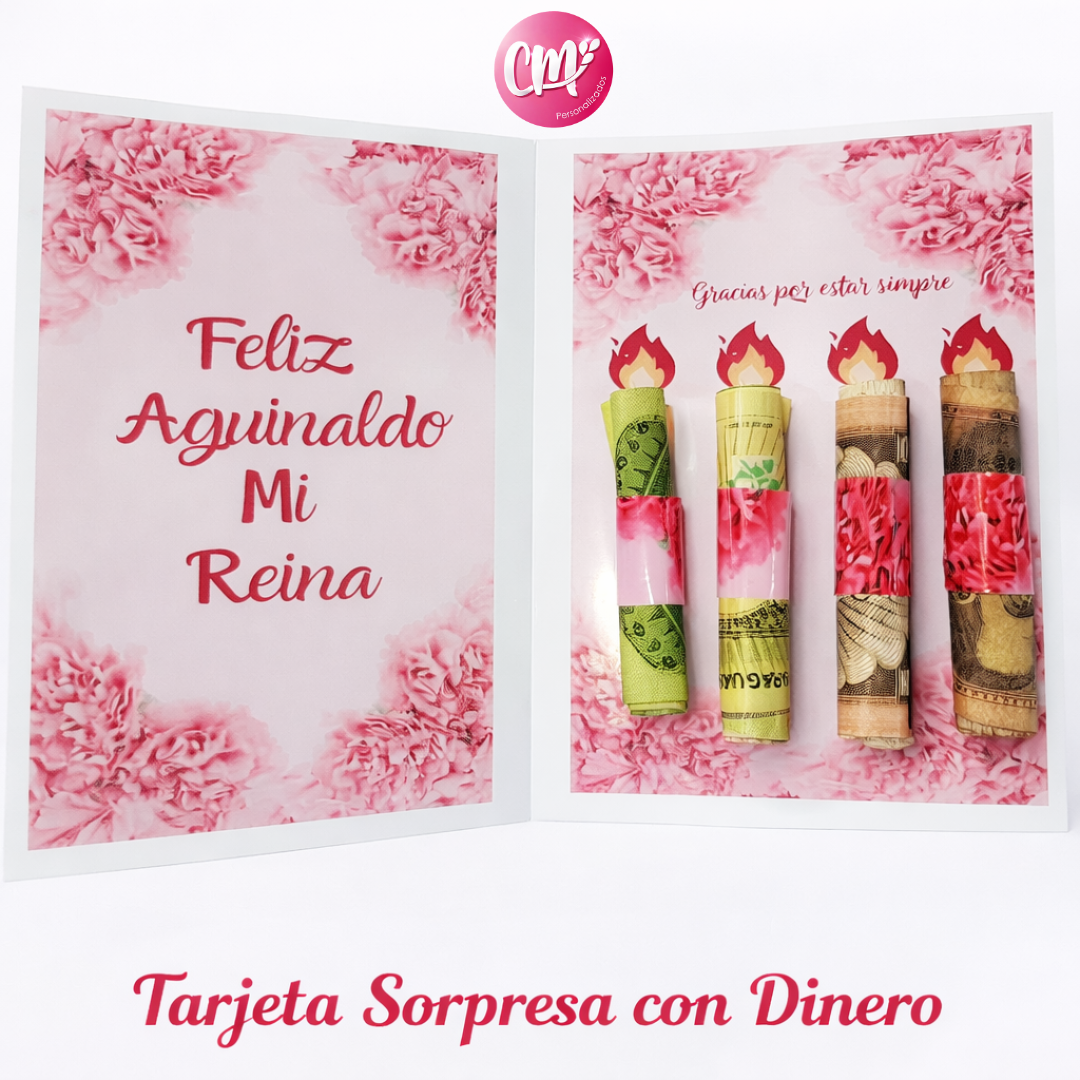 Tarjeta Aguinaldo Personalizada – Detalle Especial para Mamá