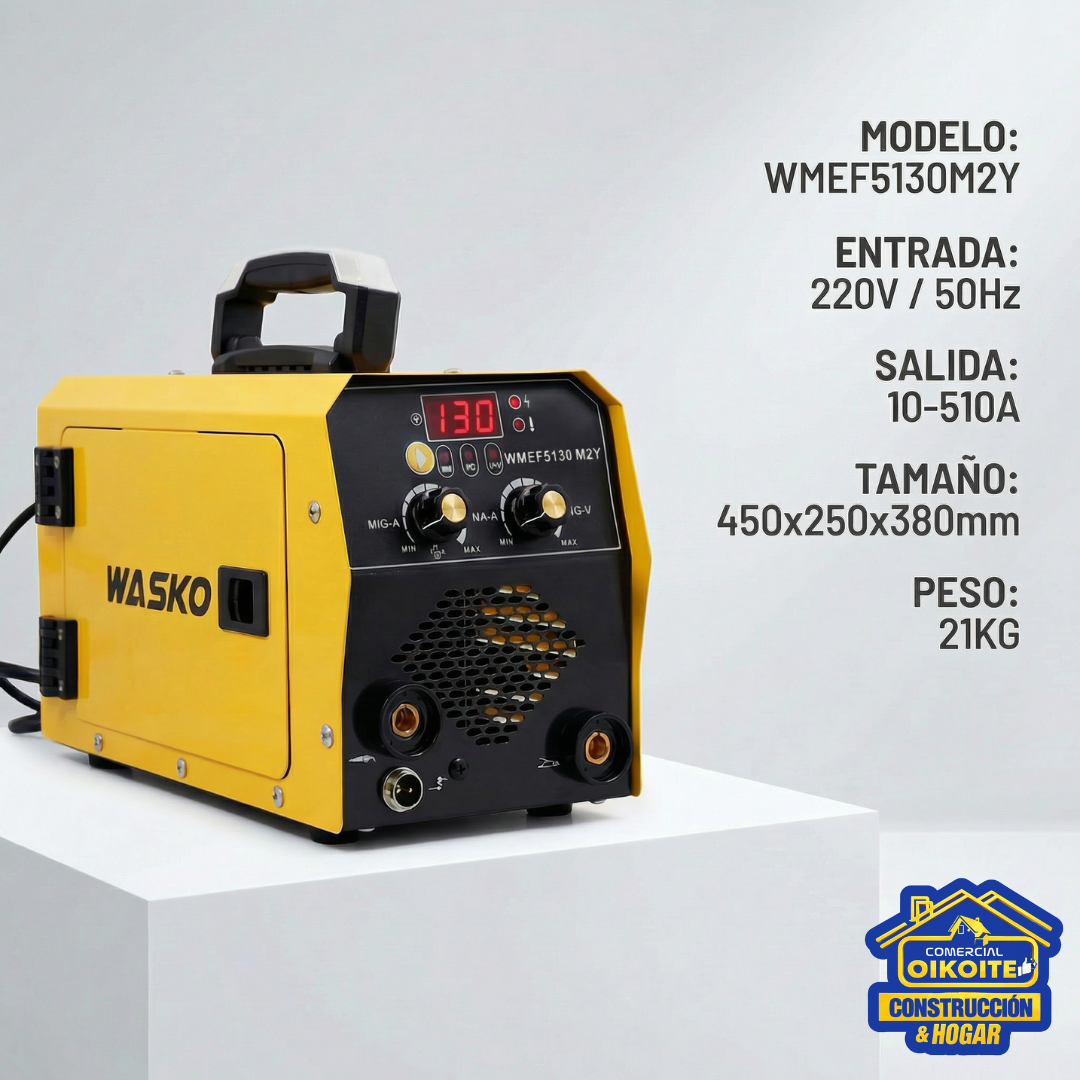 Soldadora Inverter WASKO x 200AMP
Modelo WMEF5130M2Y