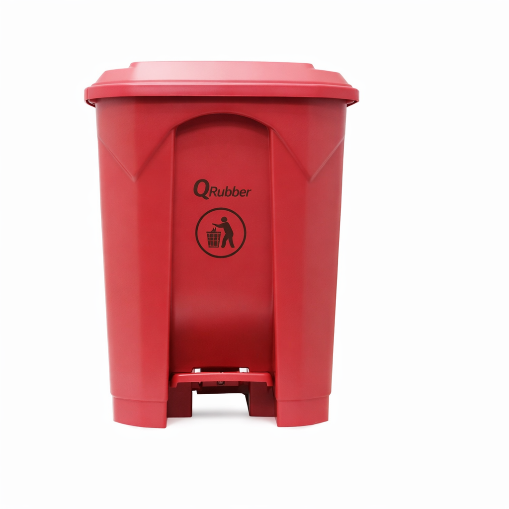 Basurero QRubber 30 Litros con Pedal – Compacto y Práctico