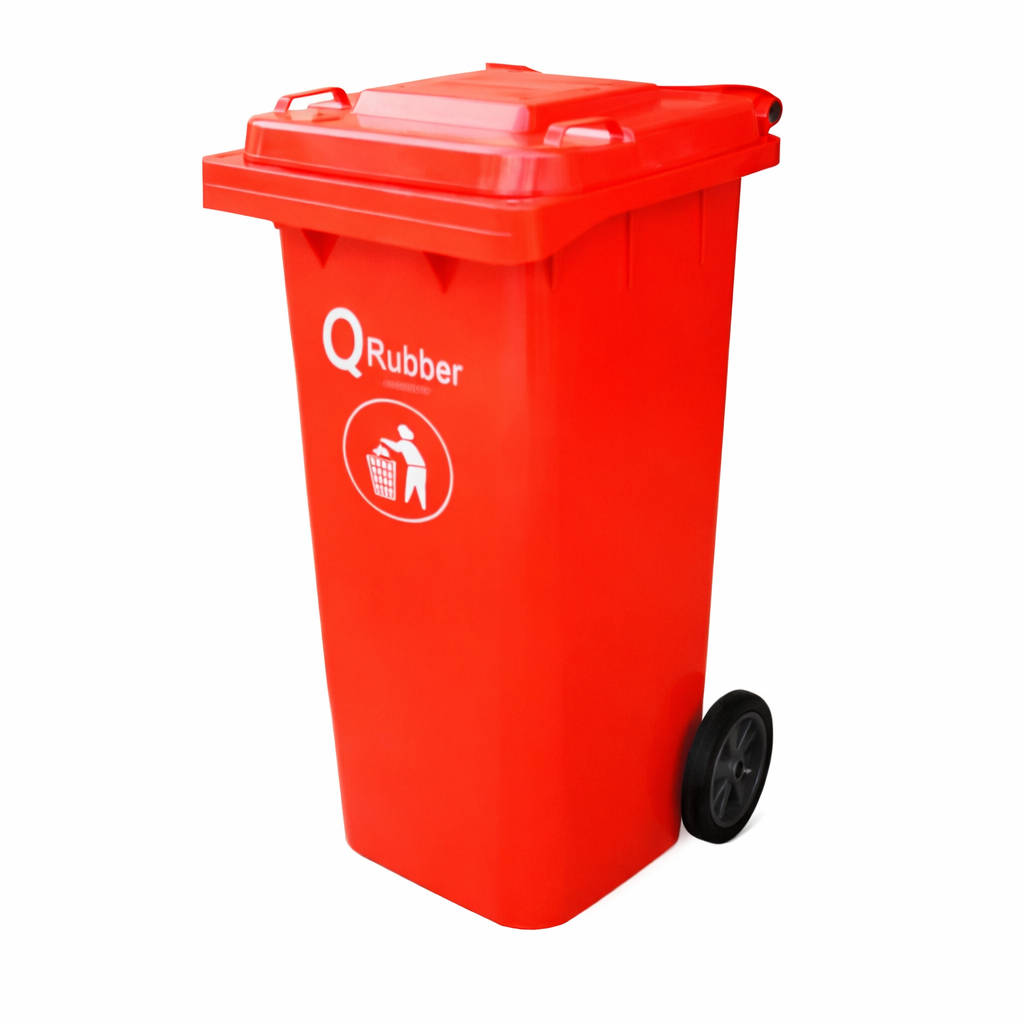 Contenedor de Basura QRubber 120 Litros – Resistente y Versátil