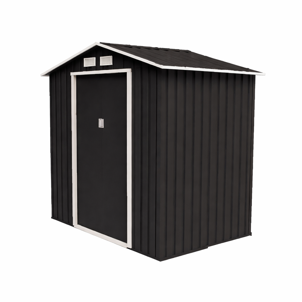 Depósito Metálico IGPRO Jardín Negro 2.44 m² – Amplio y Resistente